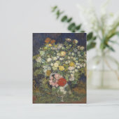 Vincent Van Gogh| Bouquet von Blume in einer Vase Postkarte (Stehend Vorderseite)
