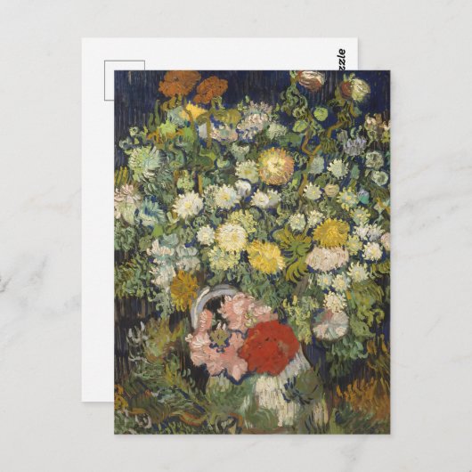 Vincent van Gogh Bouquet von Blume in einer Vase Postkarte (Vorne/Hinten)