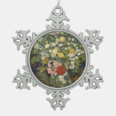 Vincent van Gogh Bouquet von Blume in einer Vase Schneeflocken Zinn-Ornament (Vorderseite)
