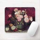 Vincent Van Gogh - Bowl mit Peonies & Rose Mousepad (Mit Mouse)