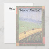 Vincent Van Gogh - Brücke im Regen Japanische Kuns Einladung (Vorne/Hinten)