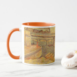 Vincent van Gogh Brücken über die Seine in Asnière Tasse