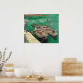 Vincent van Gogh | Bühne mit Booten, 1888 Poster (Küche)