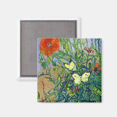 Vincent van Gogh Butterflies und Poppies Magnet (Vorderseite/Rückseite)