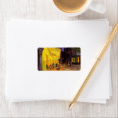Vincent Van Gogh Cafe Terrace At Night Fine Art Adressaufkleber (Insitu)
