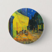 Vincent Van Gogh Cafe Terrace At Night Fine Art Button (Vorderseite)