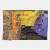 Vincent Van Gogh Cafe Terrace At Night Fine Art Handtuch (Horizontal)