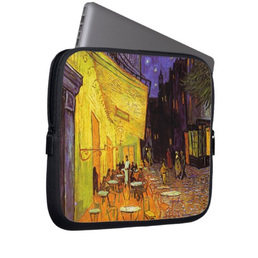 Vincent Van Gogh Cafe Terrace At Night Fine Art Laptopschutzhülle (Vorne Rechts)