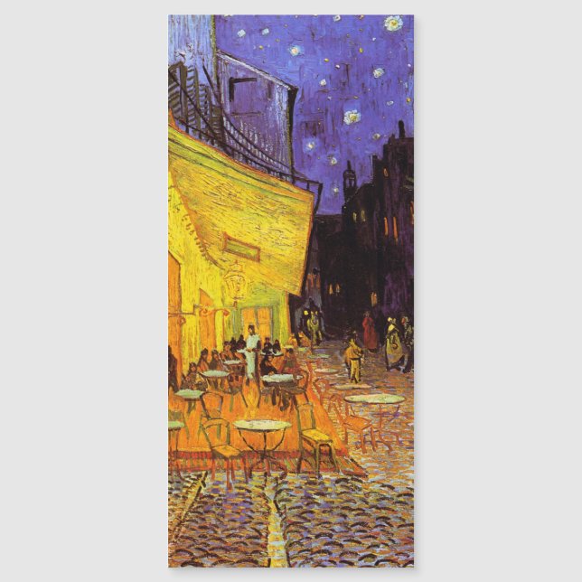 Vincent Van Gogh Cafe Terrace At Night Fine Art Magnetkarte (Vorderseite)