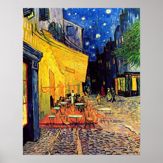 Vincent Van Gogh - Cafe Terrace At Night Fine Art Poster (Vorne)