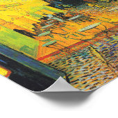 Vincent Van Gogh Cafe Terrace At Night Fine Art Poster (Ecke)