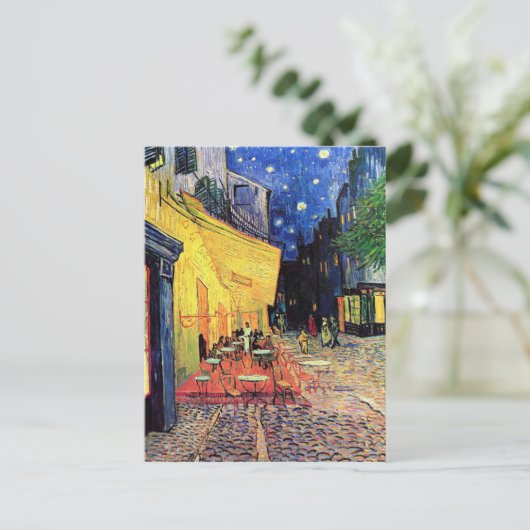 Vincent van Gogh - "Café Terrace at Night" Postkarte (Stehend Vorderseite)