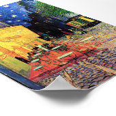Vincent van Gogh - "Café Terrace at Night" Print Poster (Ecke)