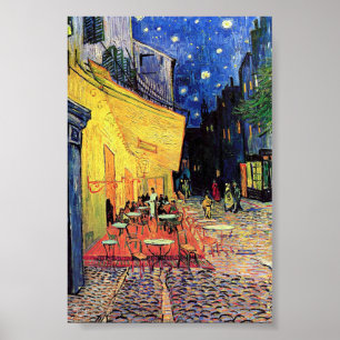 Vincent van Gogh - "Café Terrace at Night" Print Poster