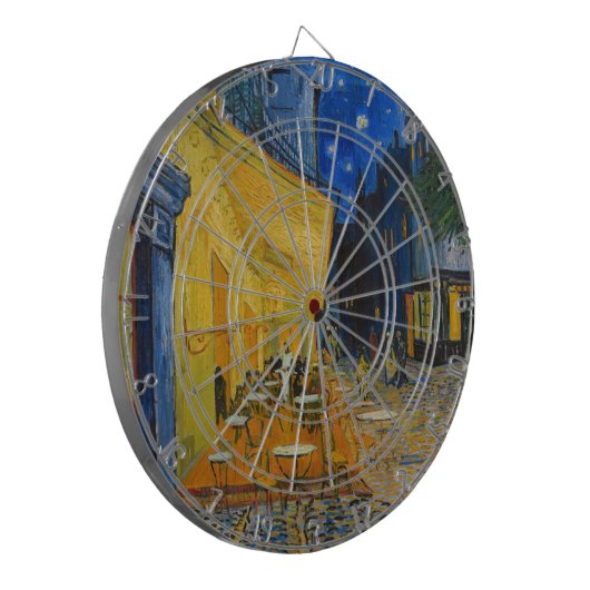 Vincent van Gogh - Café Terrasse am Abend Dartscheibe (Vorderseite Links)