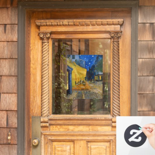 Vincent van Gogh - Café Terrasse am Abend Fensteraufkleber (Haustür)
