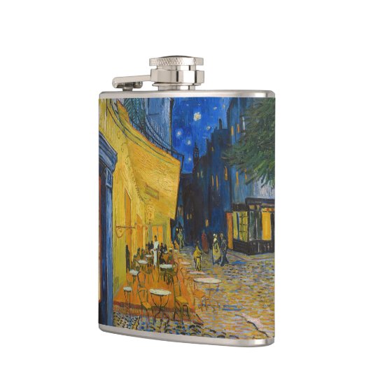 Vincent van Gogh - Café Terrasse am Abend Flachmann (Links)