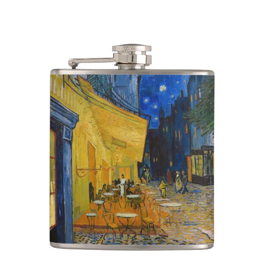 Vincent van Gogh - Café Terrasse am Abend Flachmann (Vorderseite)