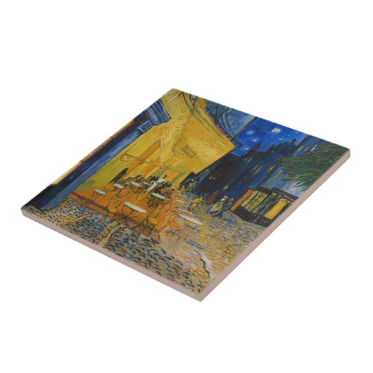 Vincent van Gogh - Café Terrasse am Abend Fliese (Seite)