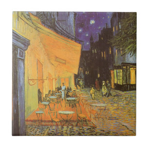 Vincent van Gogh - Café Terrasse am Abend Fliese