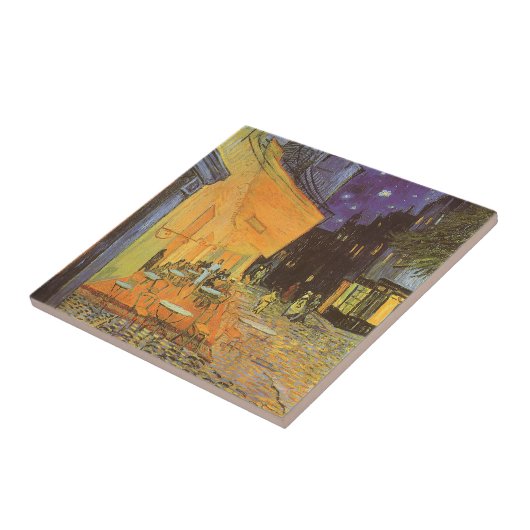 Vincent van Gogh - Café Terrasse am Abend Fliese (Seite)