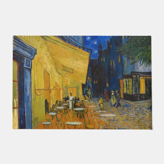 Vincent van Gogh - Café Terrasse am Abend Fußmatte (Vorderseite)