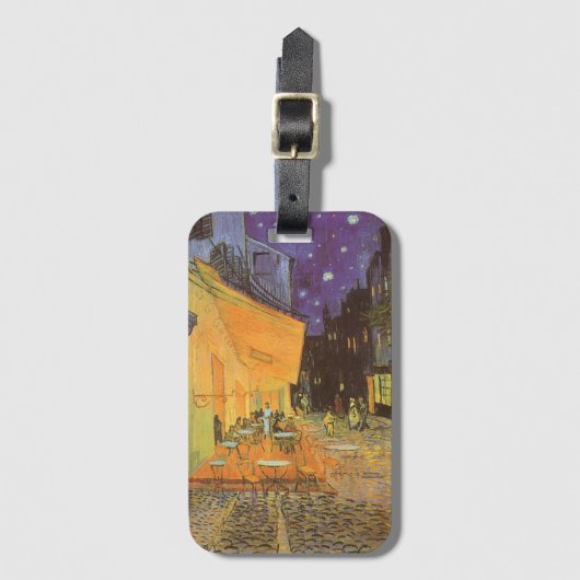 Vincent van Gogh - Café Terrasse am Abend Gepäckanhänger (Vorderseite Vertikal)