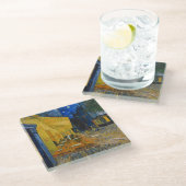 Vincent van Gogh - Café Terrasse am Abend Glasuntersetzer (Schrägansicht)