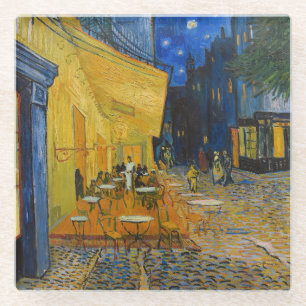 Vincent van Gogh - Café Terrasse am Abend Glasuntersetzer