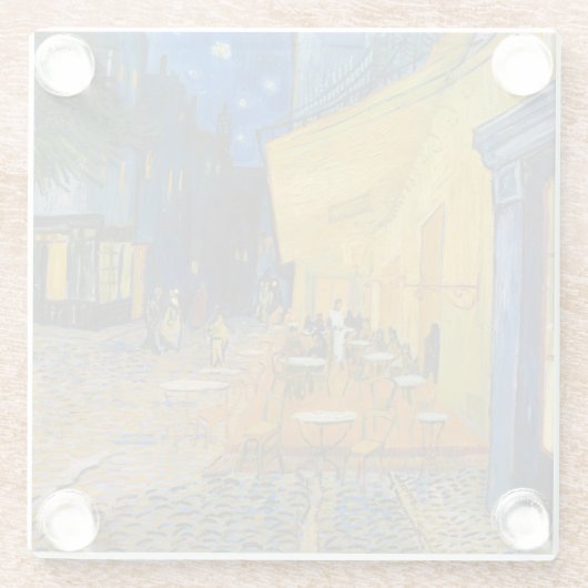 Vincent van Gogh - Café Terrasse am Abend Glasuntersetzer (Rückseite)