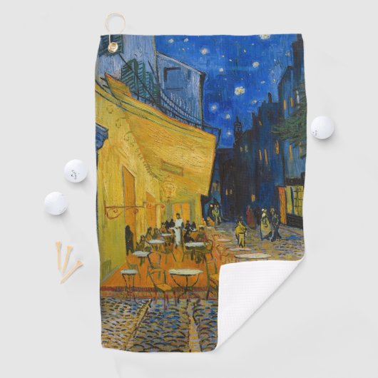 Vincent van Gogh - Café Terrasse am Abend Golfhandtuch (Insitu)