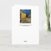 Vincent van Gogh - Café Terrasse am Abend Karte (Rückseite)