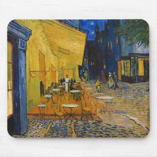 Vincent van Gogh - Café Terrasse am Abend Mousepad (Vorne)