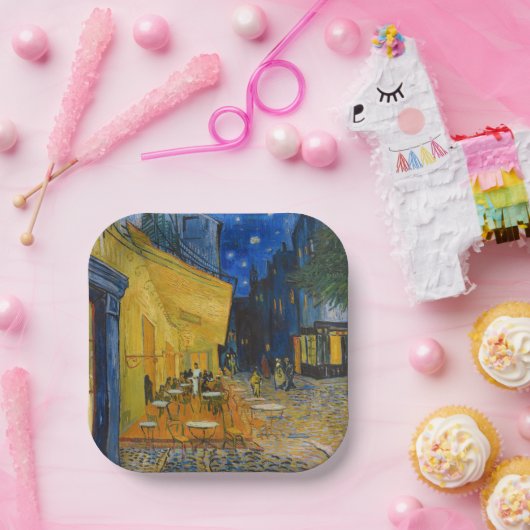 Vincent van Gogh - Café Terrasse am Abend Pappteller (Party)