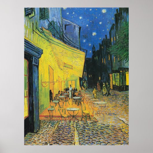 Vincent van Gogh Café Terrasse am Abend Poster (Vorne)