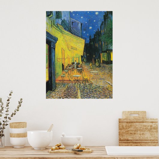 Vincent van Gogh Café Terrasse am Abend Poster (Küche)