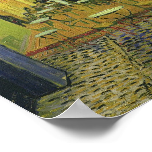 Vincent van Gogh - Café Terrasse am Abend Poster (Ecke)