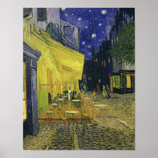 Vincent van Gogh - Café Terrasse am Abend Poster (Vorne)