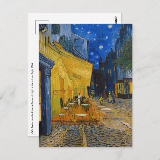 Vincent van Gogh - Café Terrasse am Abend Postkarte (Vorne/Hinten)