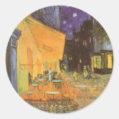 Vincent van Gogh - Café Terrasse am Abend Runder Aufkleber (Vorderseite)
