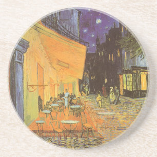 Vincent van Gogh - Café Terrasse am Abend Sandstein Untersetzer