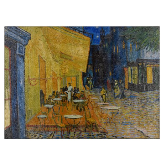 Vincent van Gogh - Café Terrasse am Abend Schneidebrett (Vorderseite)