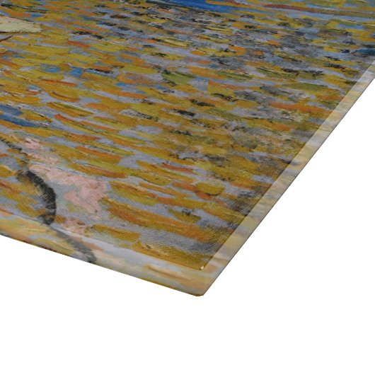 Vincent van Gogh - Café Terrasse am Abend Schneidebrett (Ecke)