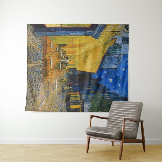 Vincent van Gogh - Café Terrasse am Abend Wandteppich (Beispiel (Horizontal))