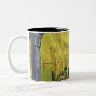 Vincent van Gogh - Café Terrasse am Abend Zweifarbige Tasse