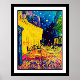 Vincent Van Gogh - Café Terrasse am Pop Art Poster