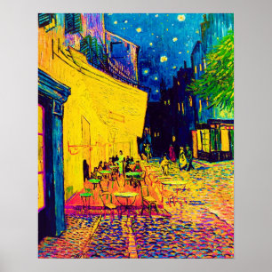 Vincent Van Gogh - Café Terrasse am Pop Art Poster