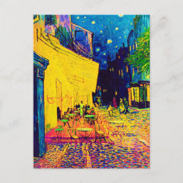 Vincent Van Gogh - Café Terrasse am Pop Art Postkarte