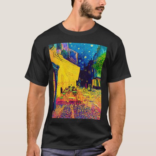 Vincent Van Gogh - Café Terrasse am Pop Art T-Shirt (Vorderseite)