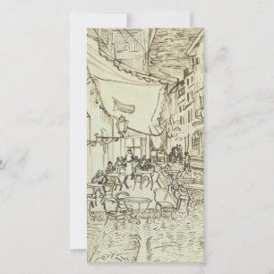 Vincent van Gogh - Café-Terrasse bei Nacht Feiertagskarte